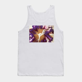 Purple Magenta Lily Floral Tank Top